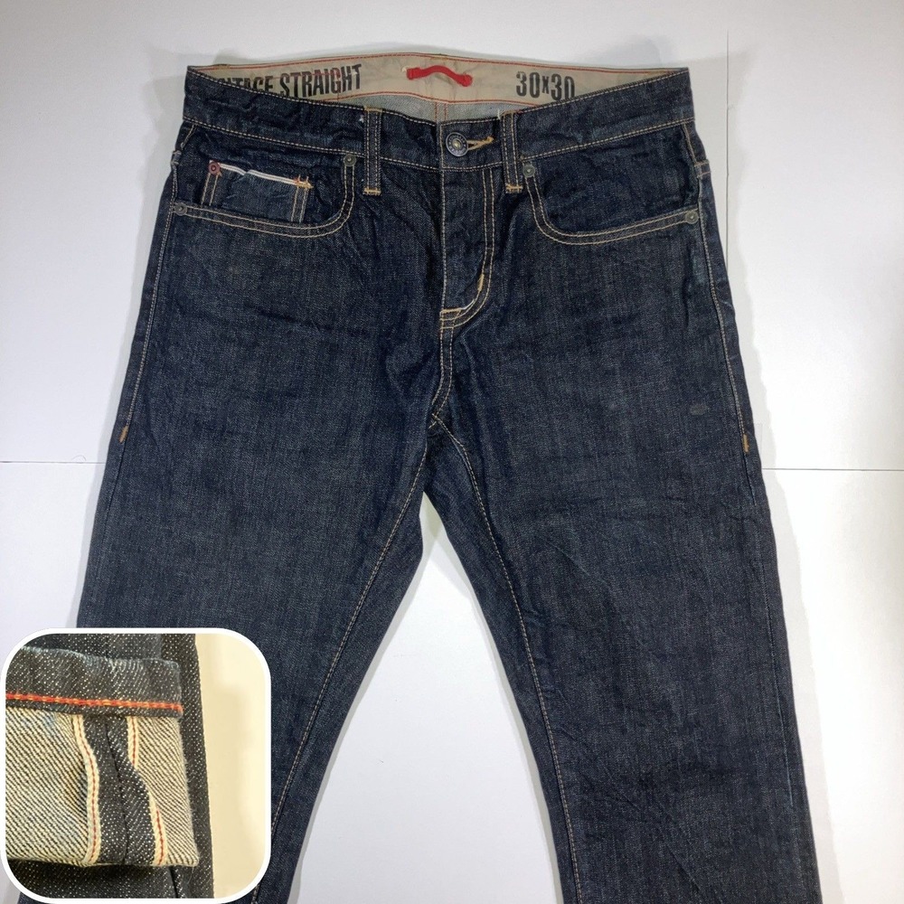 Converse One Star Jeans Mens‎ Tag 30x30 Actual 33x32 Selvedge Dark Wash Straight